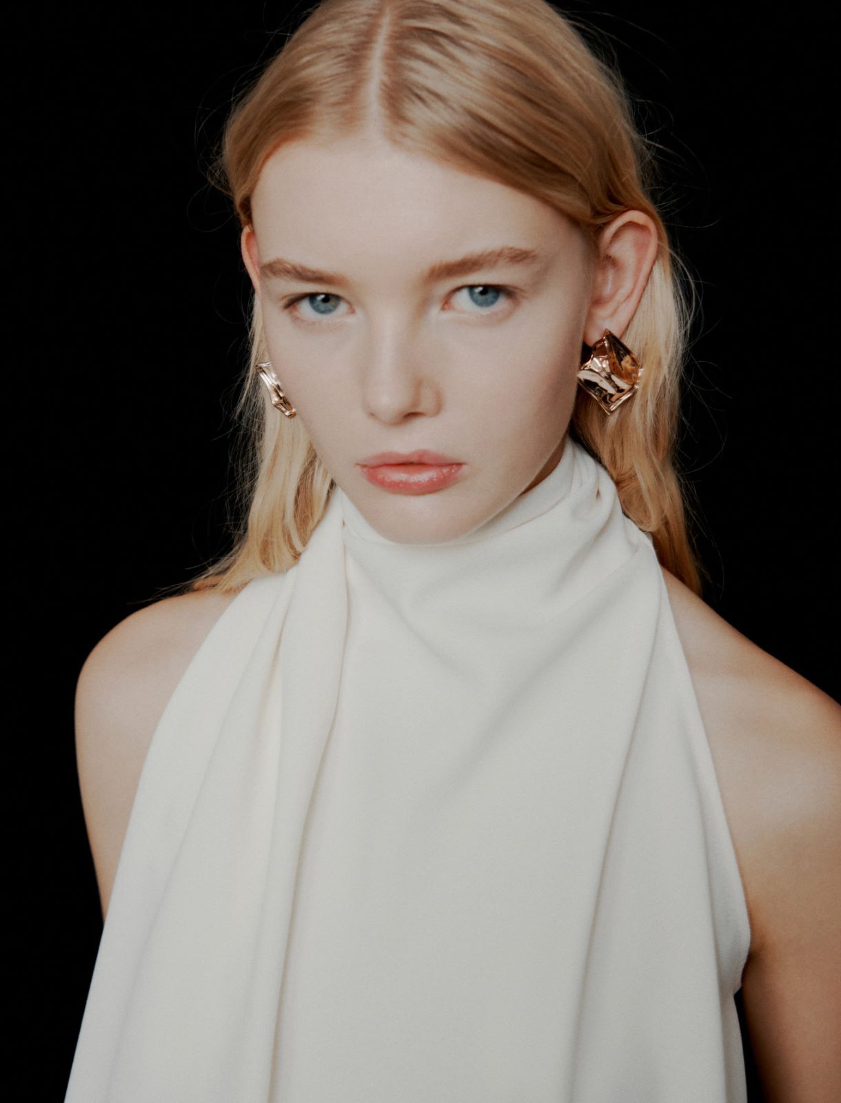 Envers satin halterneck top - Wool white - Marella - 5