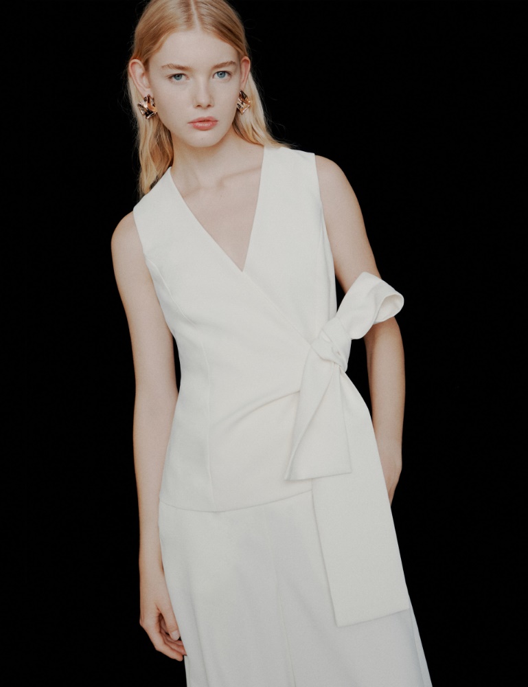 Top mit Schleife aus Envers-Satin - Marella