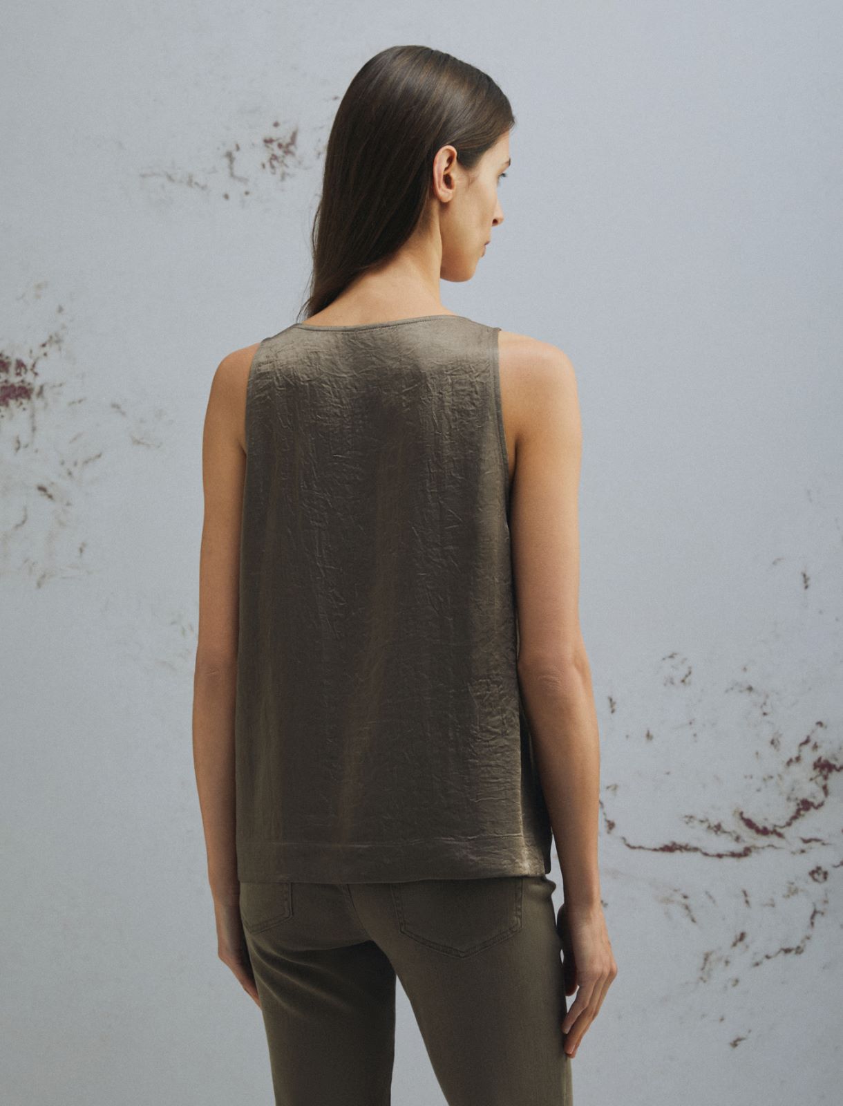 Top con fiore abbinato - MARRONE - Marella - 3