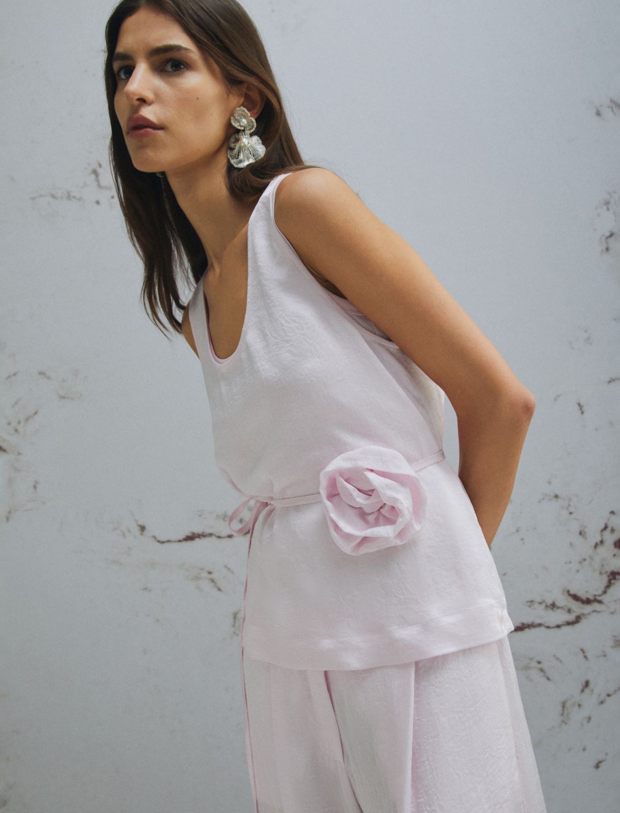 Top with matching flower - PINK - Marella - 4