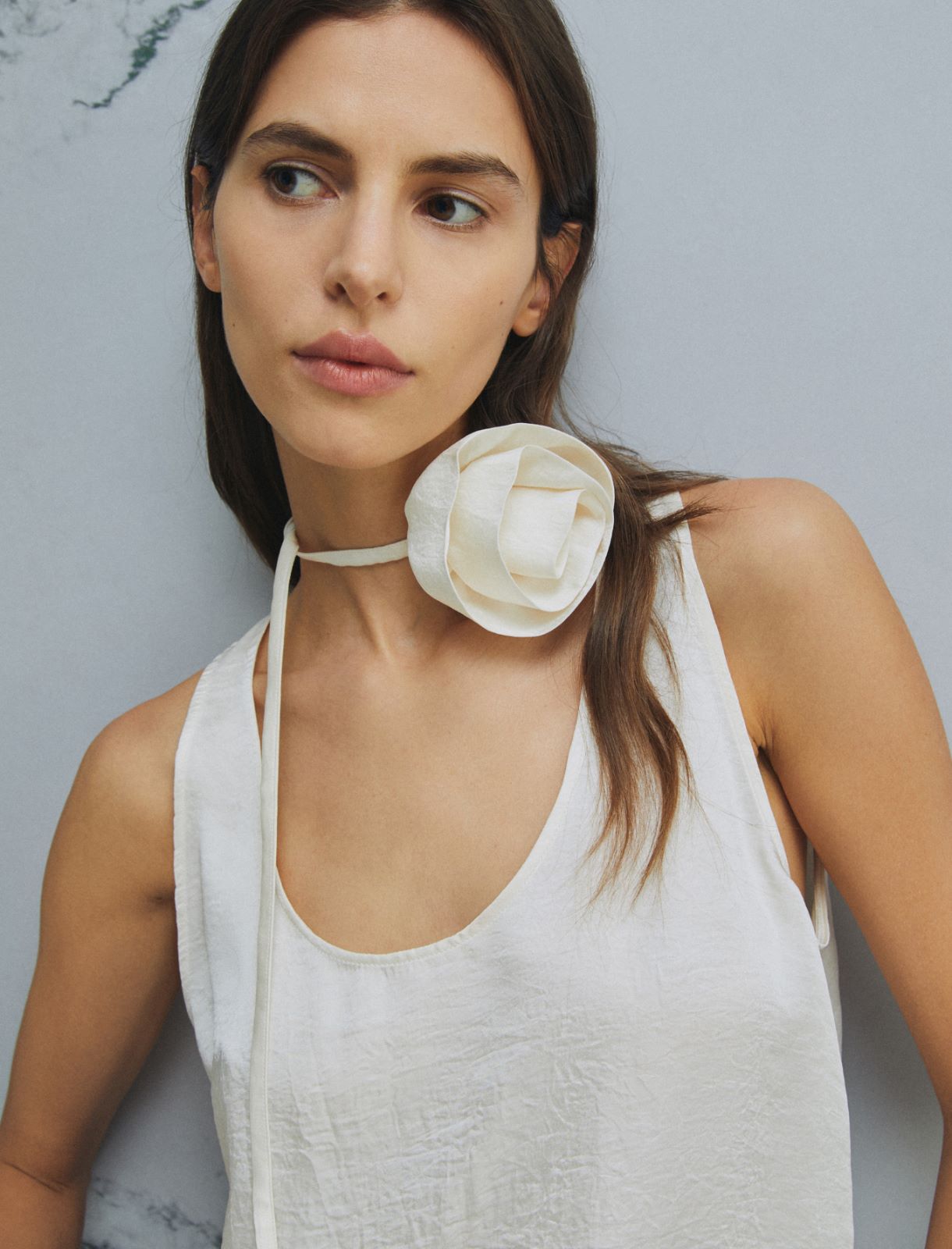 Top con fiore abbinato - BIANCO LANA - Marella - 5