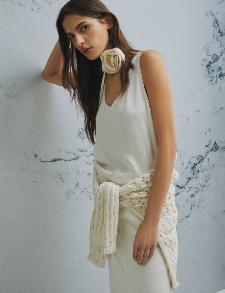 Top con fiore abbinato - Marella