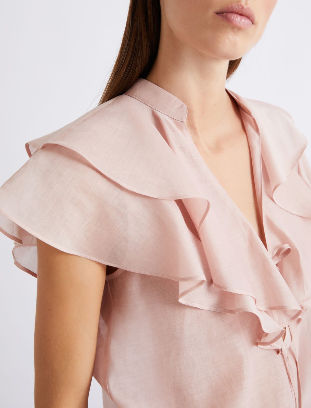 Top aus Voile aus Baumwolle und Seide - PUDER - Marella - 5