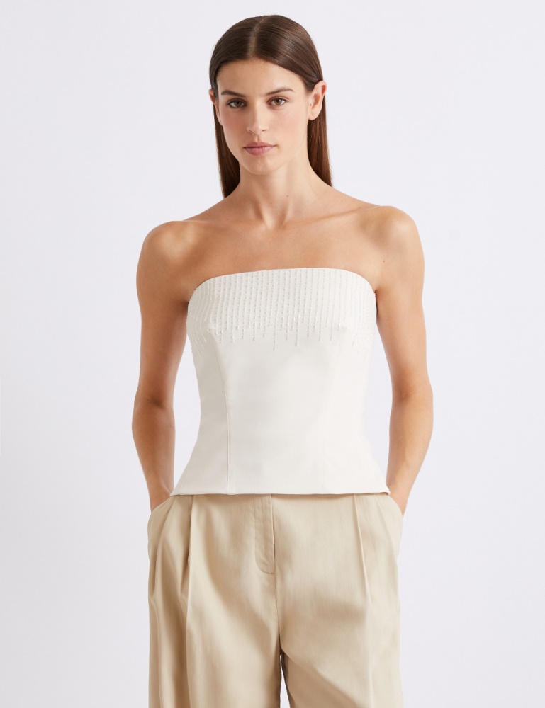 Stretch canvas corset top - Marella