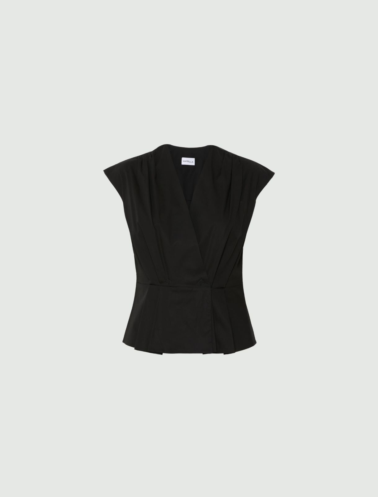 Ärmelloses Top aus Popeline - SCHWARZ - Marella