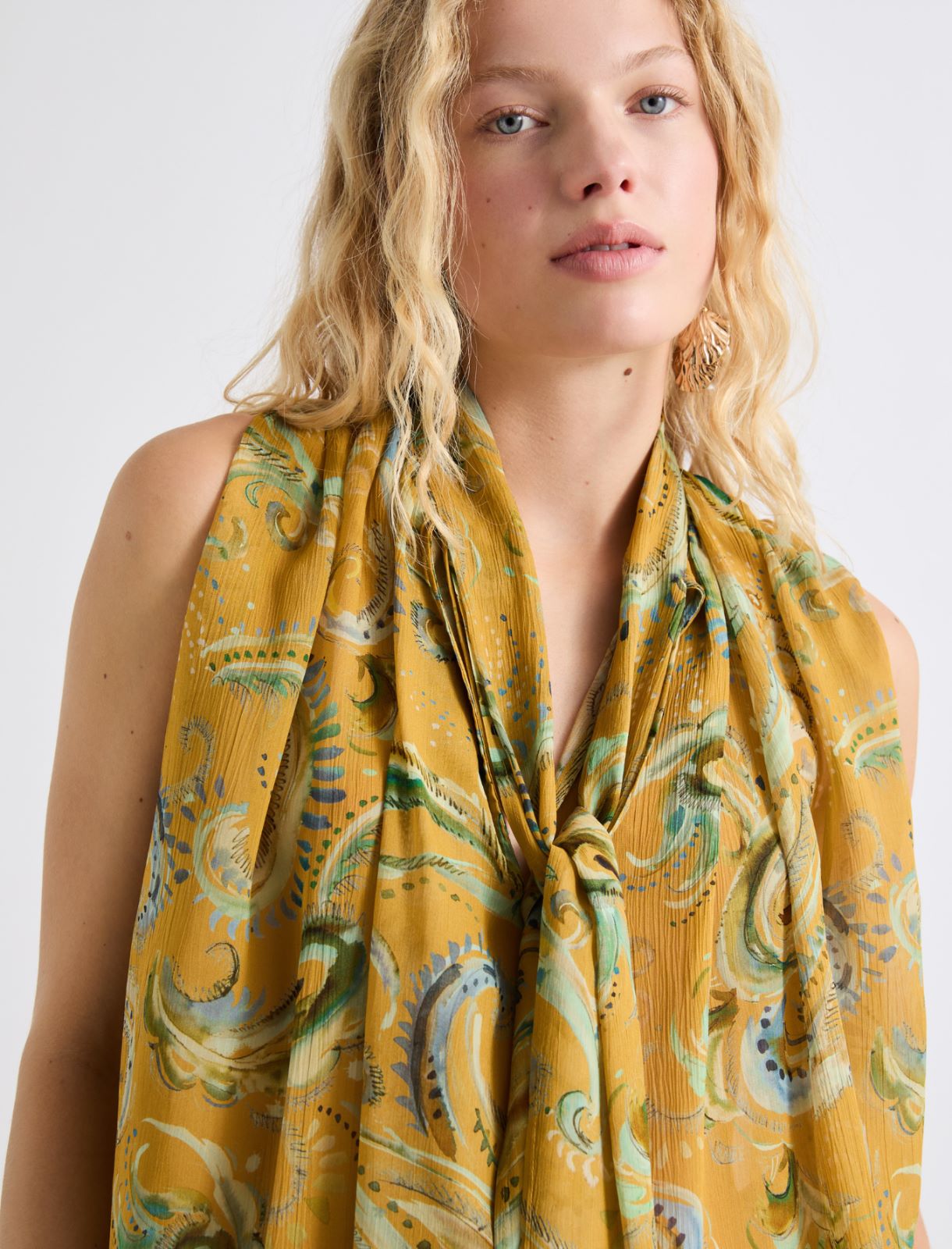 Ausgestelltes Top aus Crepon - COGNAC - Marella - 5