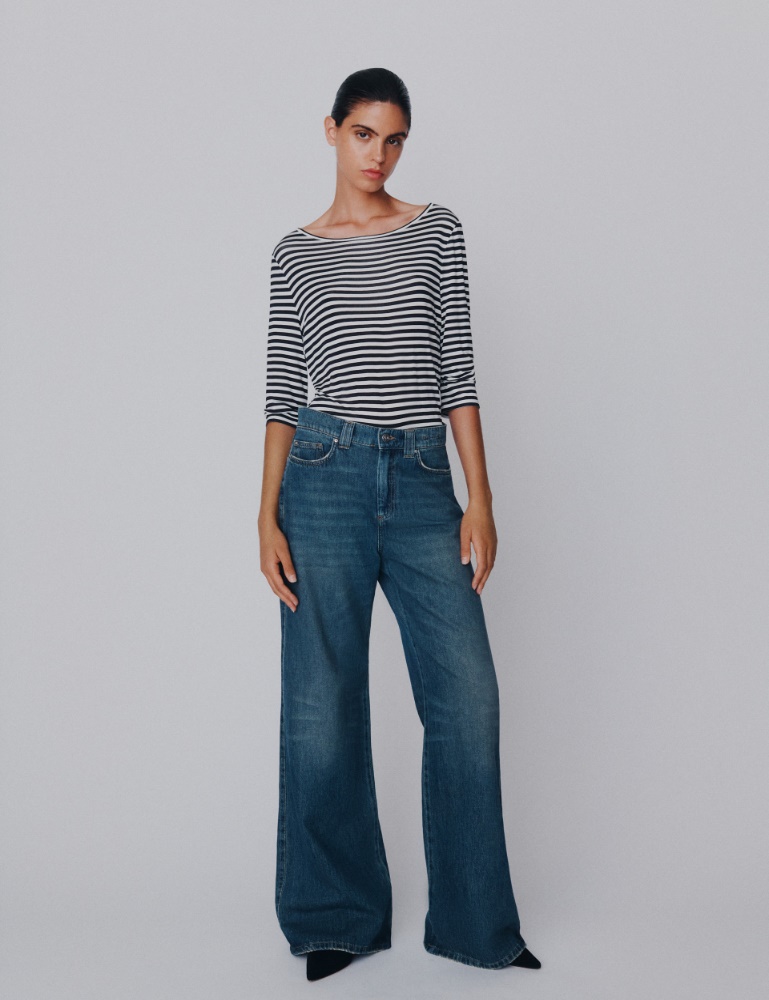 High-waisted wide-leg jeans - Marella