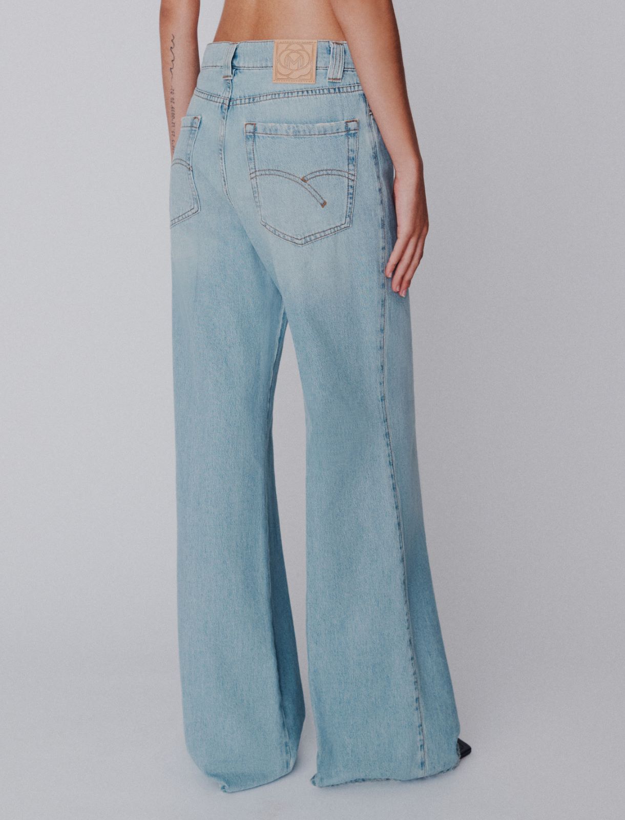 High-waisted wide-leg jeans - DUST BLUE - Marella - 3