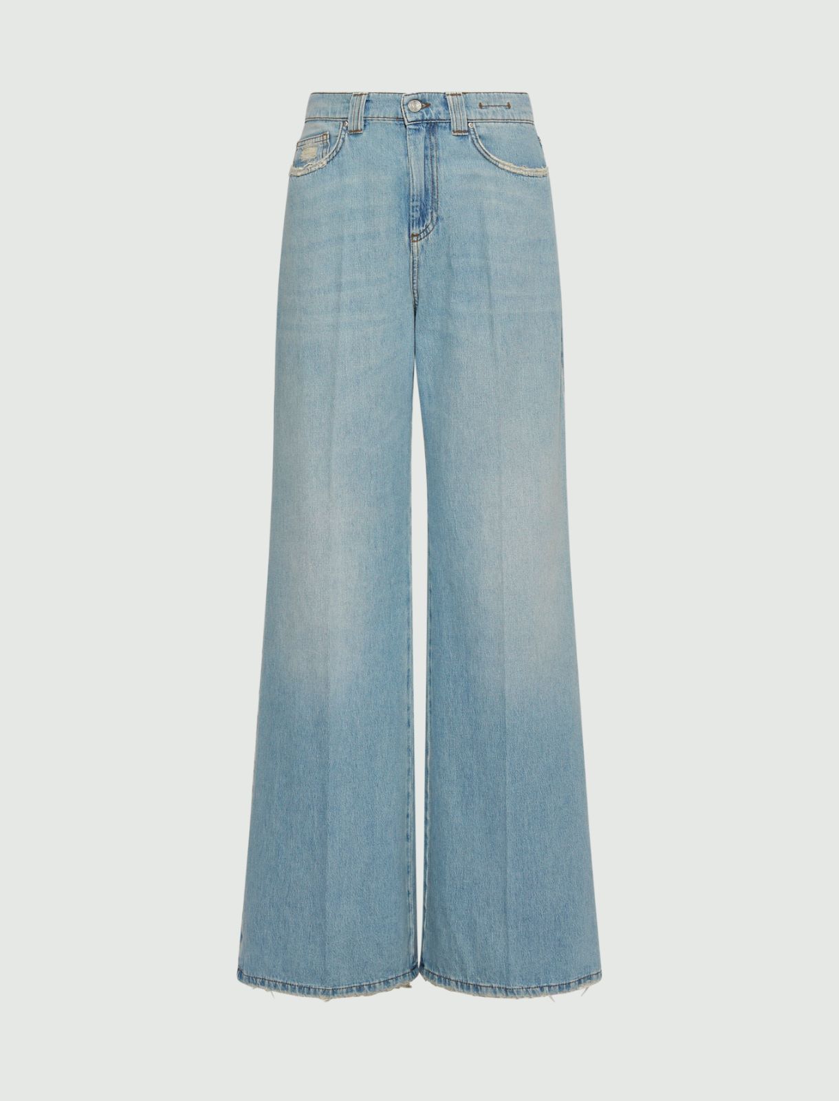 High-waisted wide-leg jeans - DUST BLUE - Marella