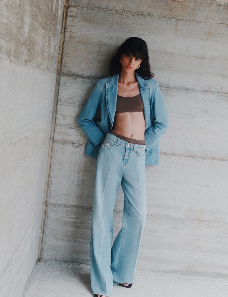 High-waisted wide-leg jeans - Marella