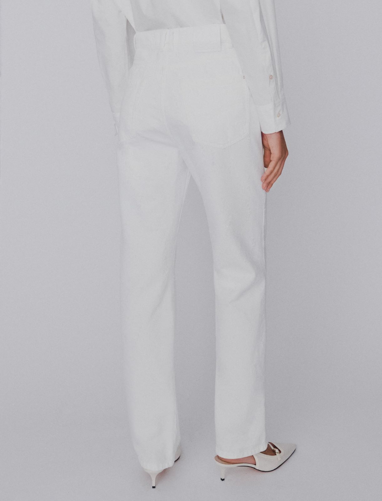 Straight-fit denim jeans - WHITE - Marella - 3