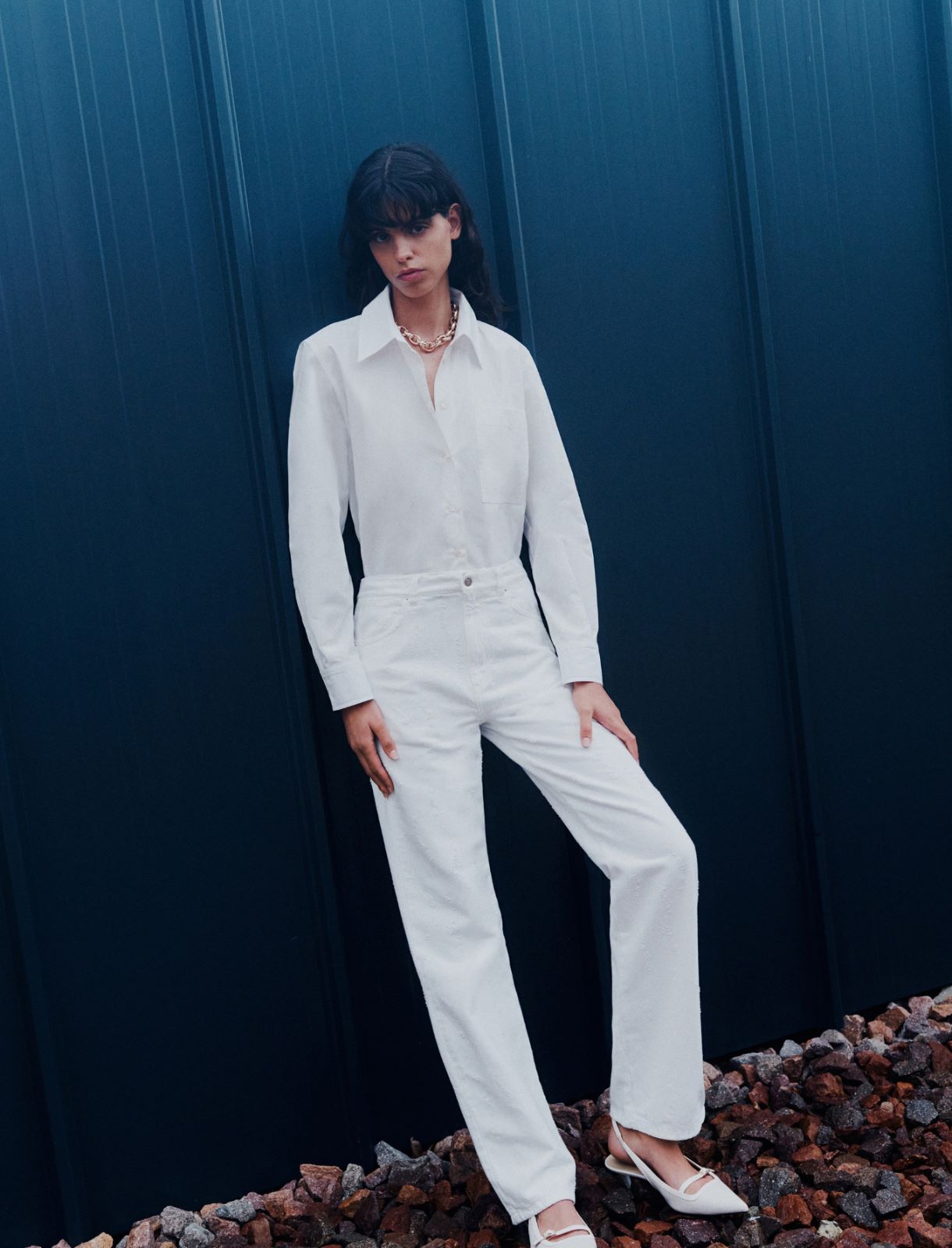 Straight-fit denim jeans - WHITE - Marella - 4