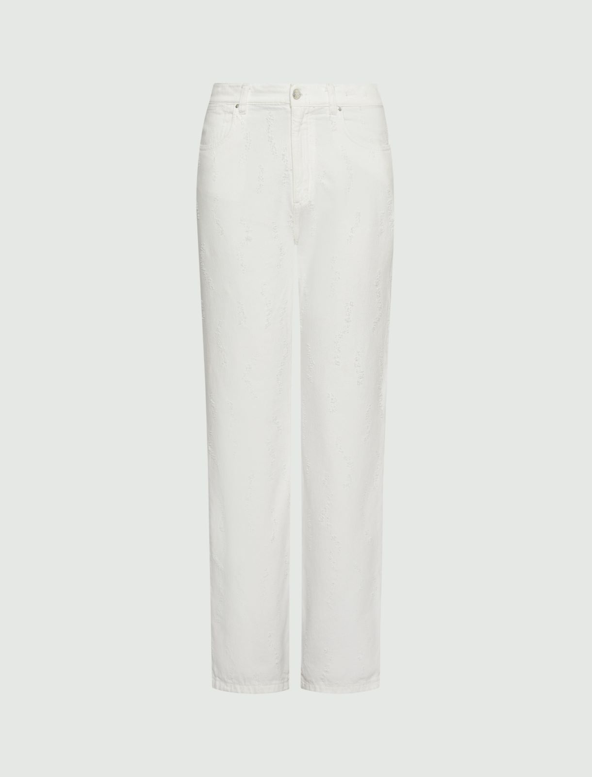 Straight-fit denim jeans - WHITE - Marella