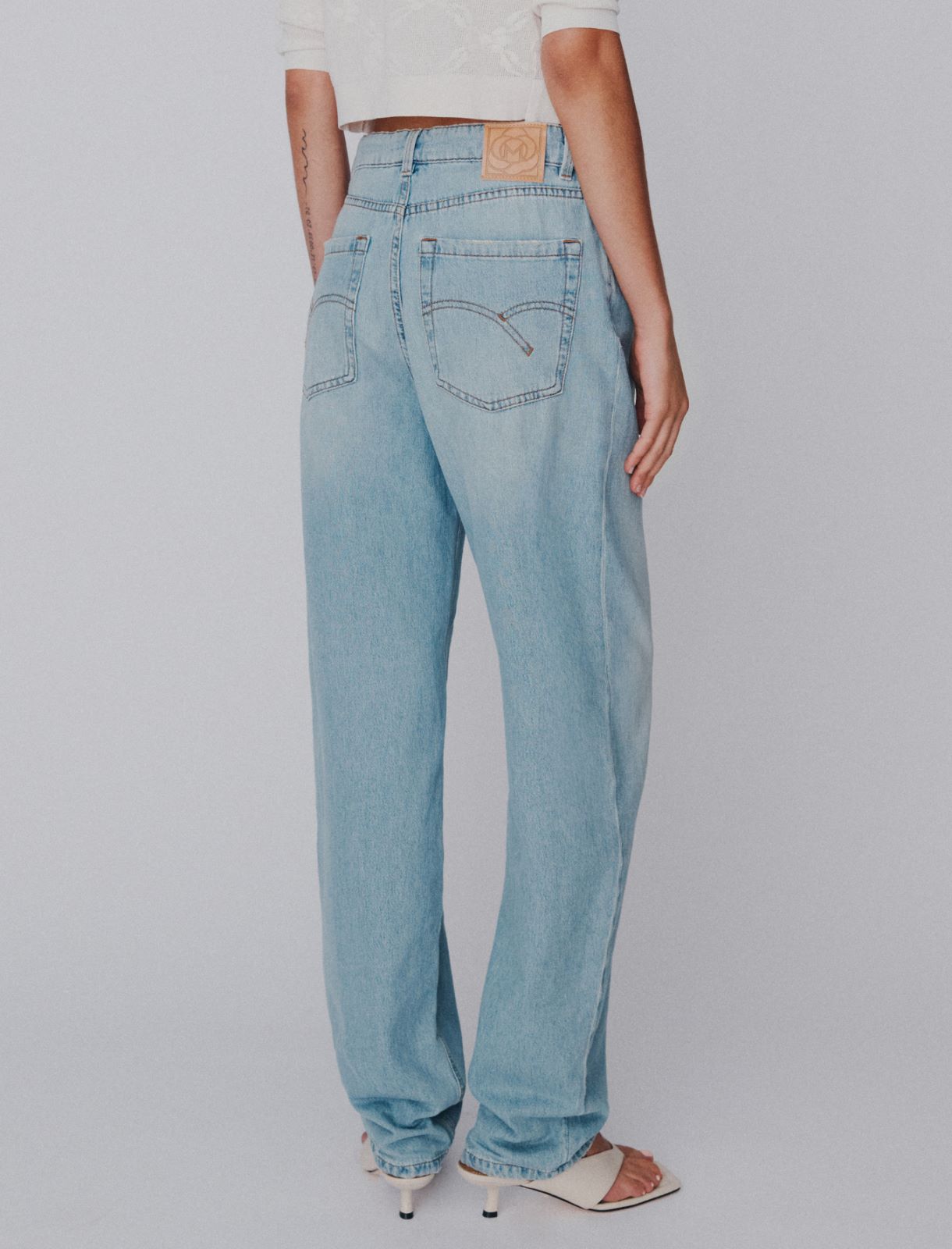 Denim barrel-leg jeans - DUST BLUE - Marella - 3