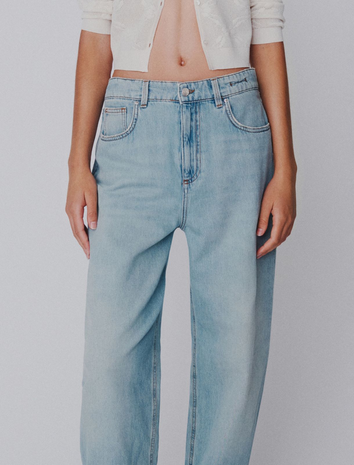 Denim barrel-leg jeans - DUST BLUE - Marella - 5