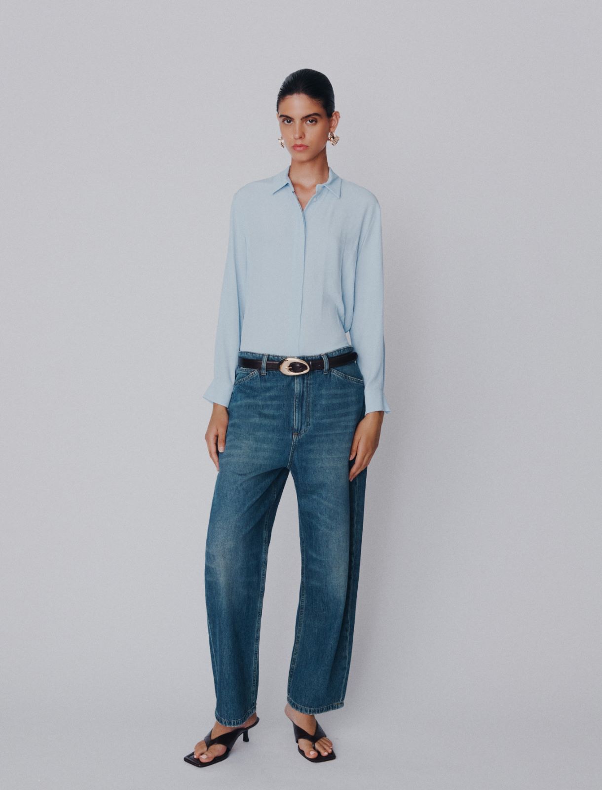 Jeans mom fit a vita alta - BLU - Marella - 2