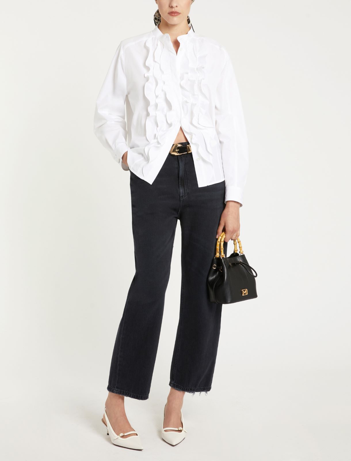 Jean mom fit taille haute - NOIR - Marella