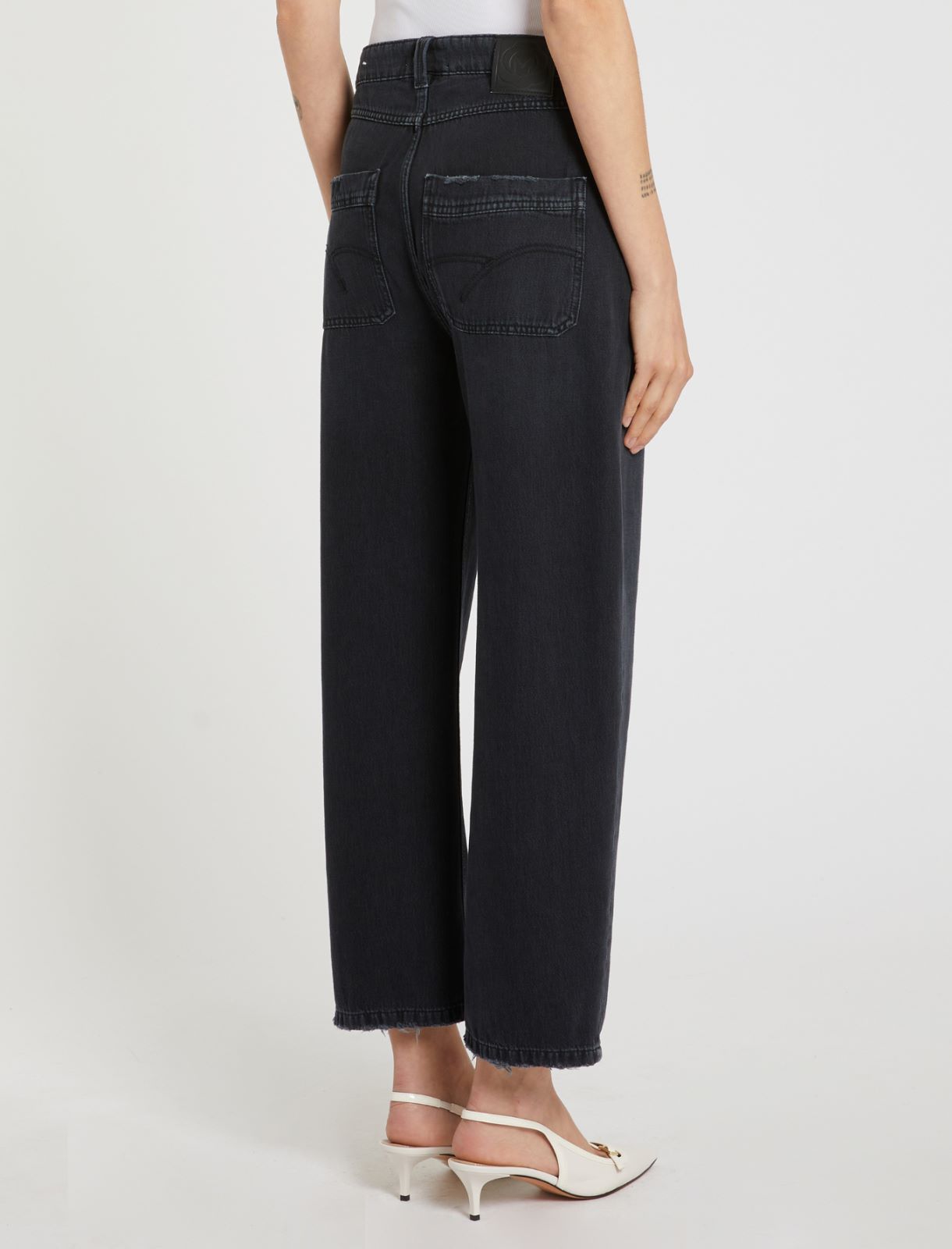 Jean mom fit taille haute - NOIR - Marella - 2