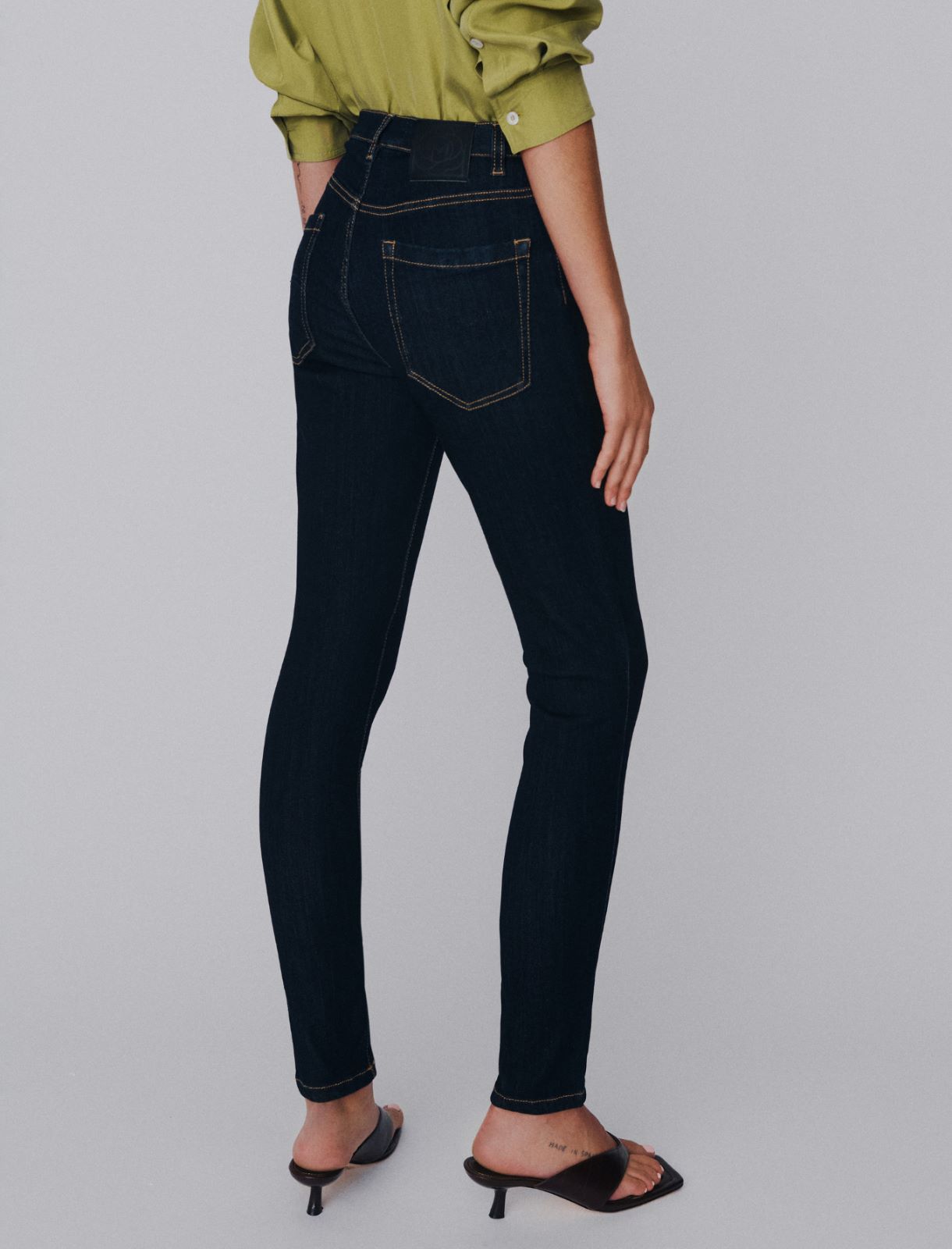 High-waisted skinny jeans - CORNFLOWER BLUE - Marella - 3