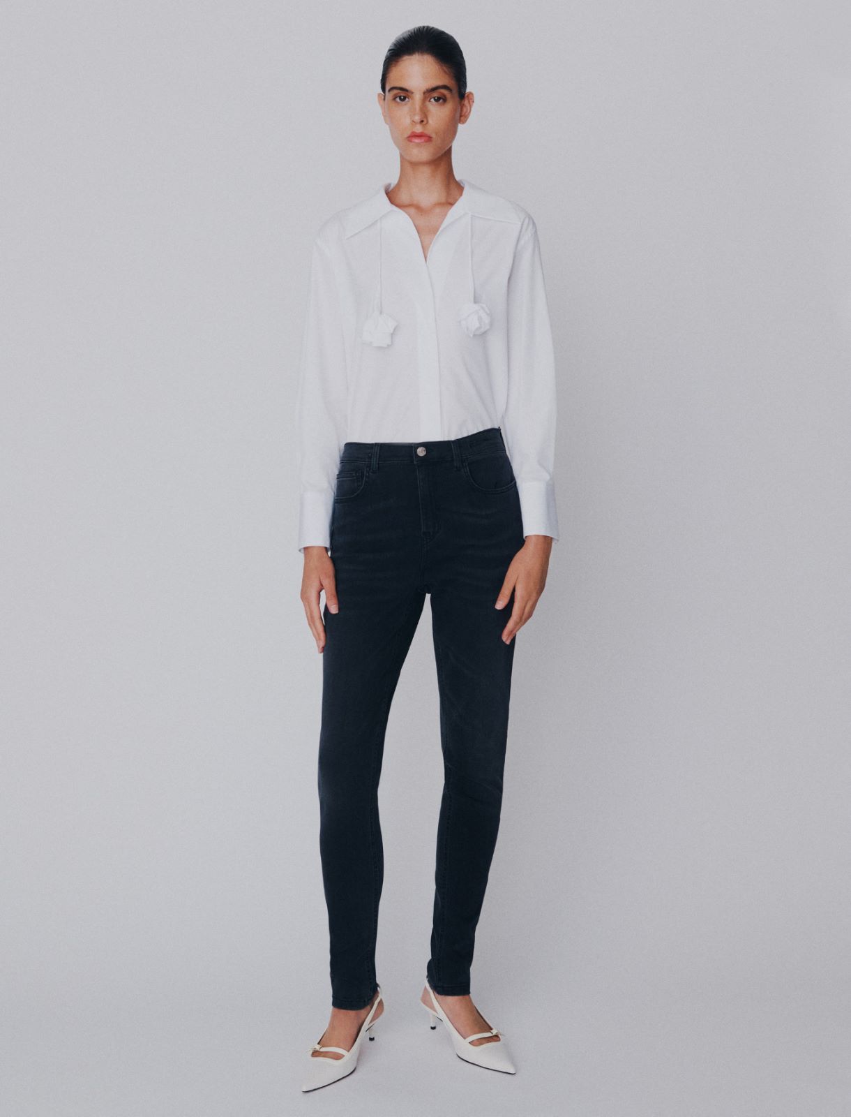 Jean skinny taille haute - NOIR - Marella - 2