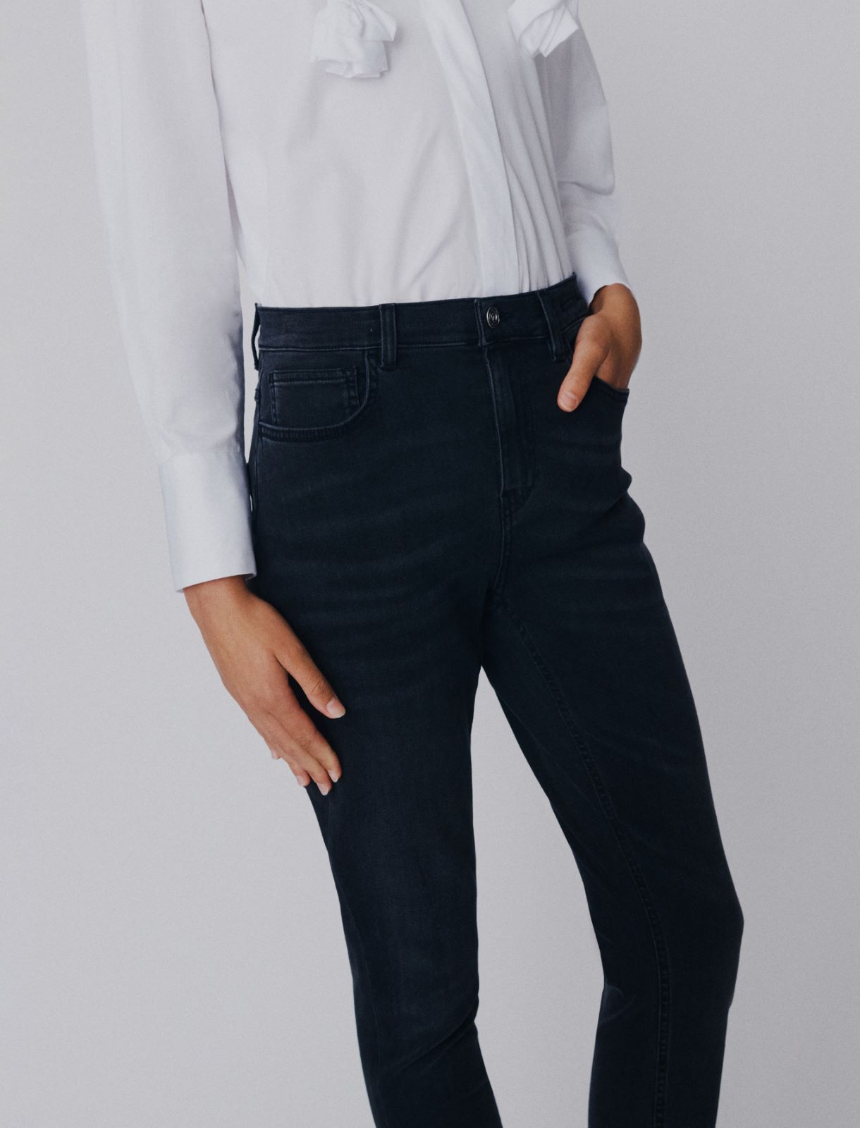 Jean skinny taille haute - NOIR - Marella - 5