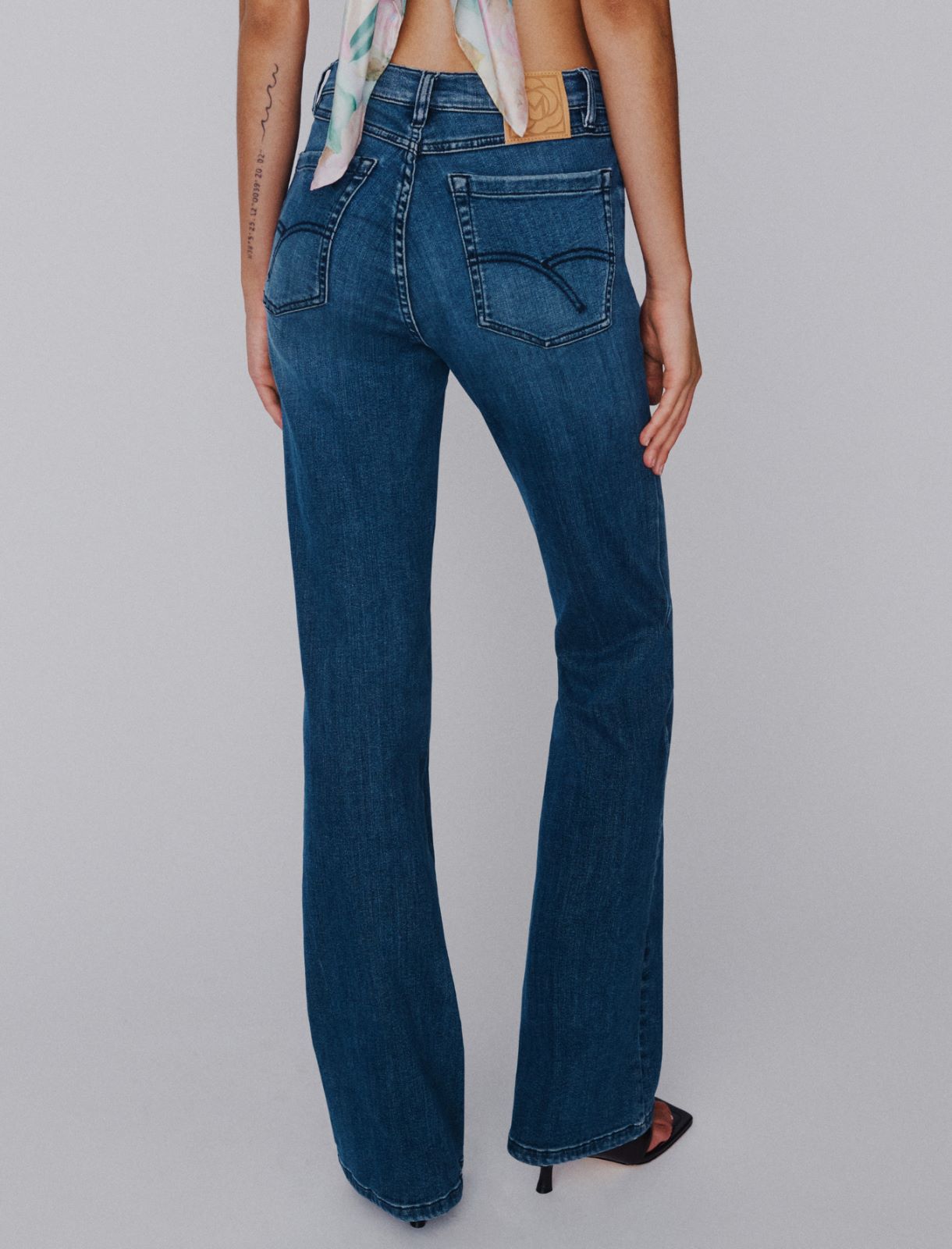 Soft denim bootcut jeans - BLUE JEANS - Marella - 3