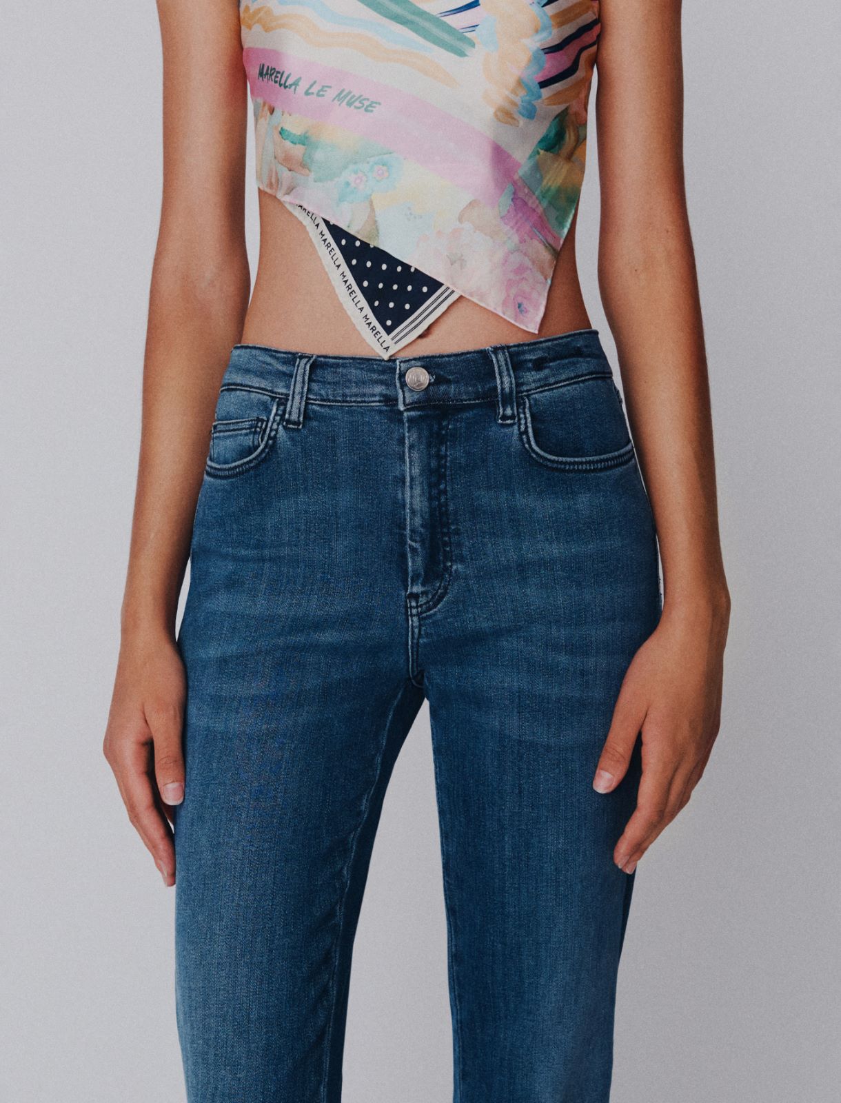 Soft denim bootcut jeans - BLUE JEANS - Marella - 5