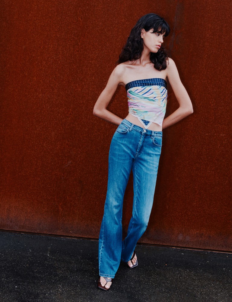 Soft denim bootcut jeans - Marella