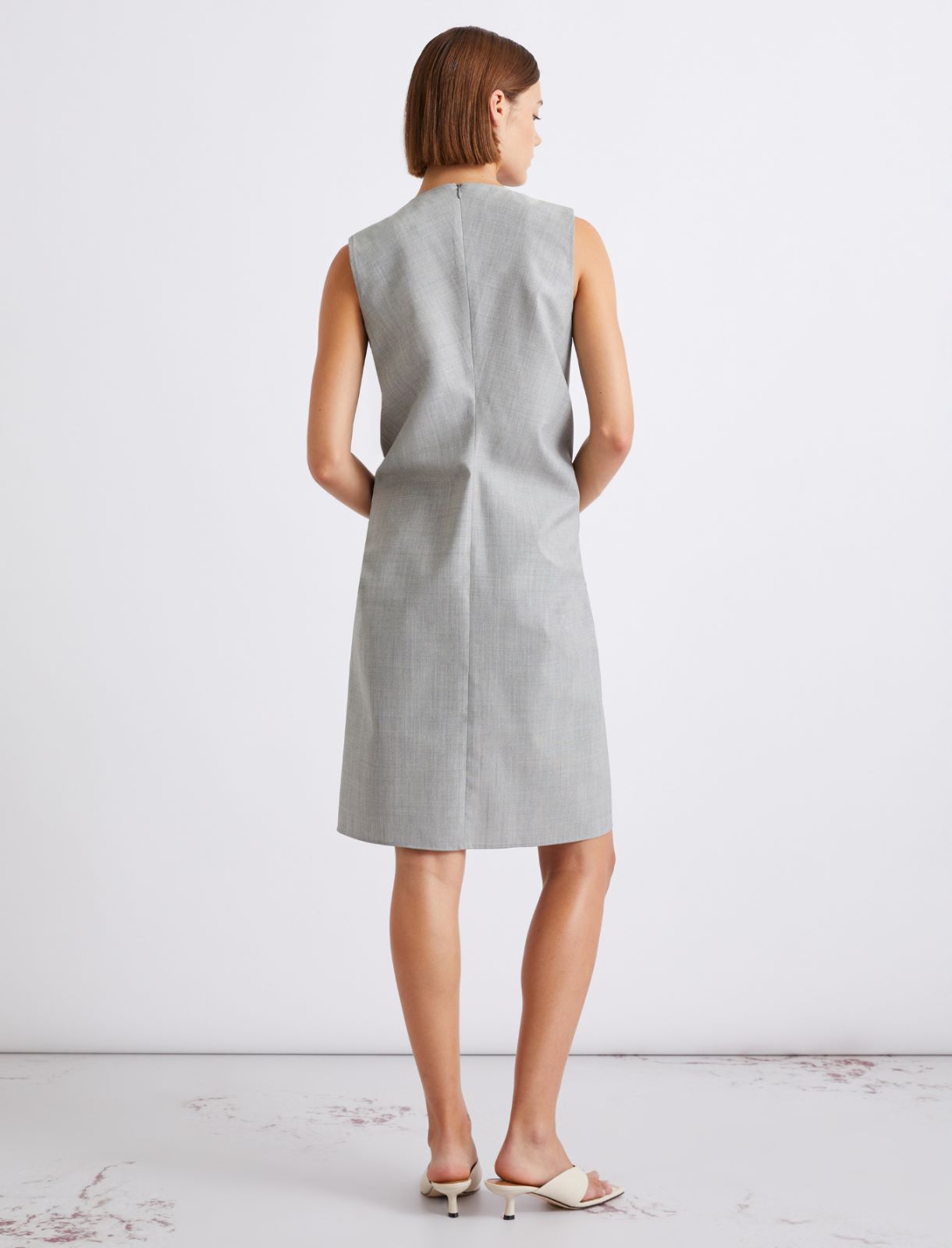 Long wool and silk top - GREY - Marella - 3