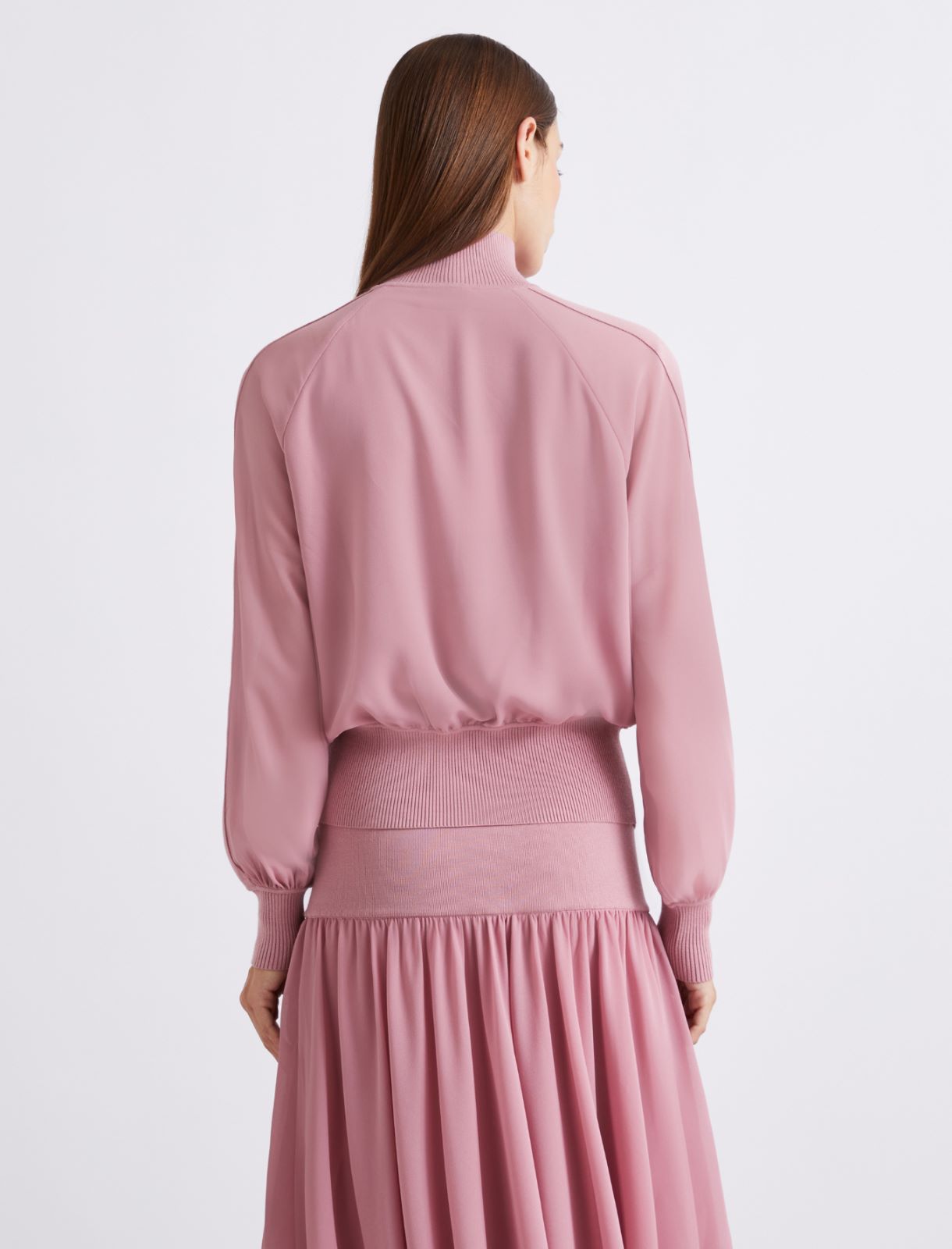 Sporty georgette blouson jacket - HYDRANGEA - Marella - 3