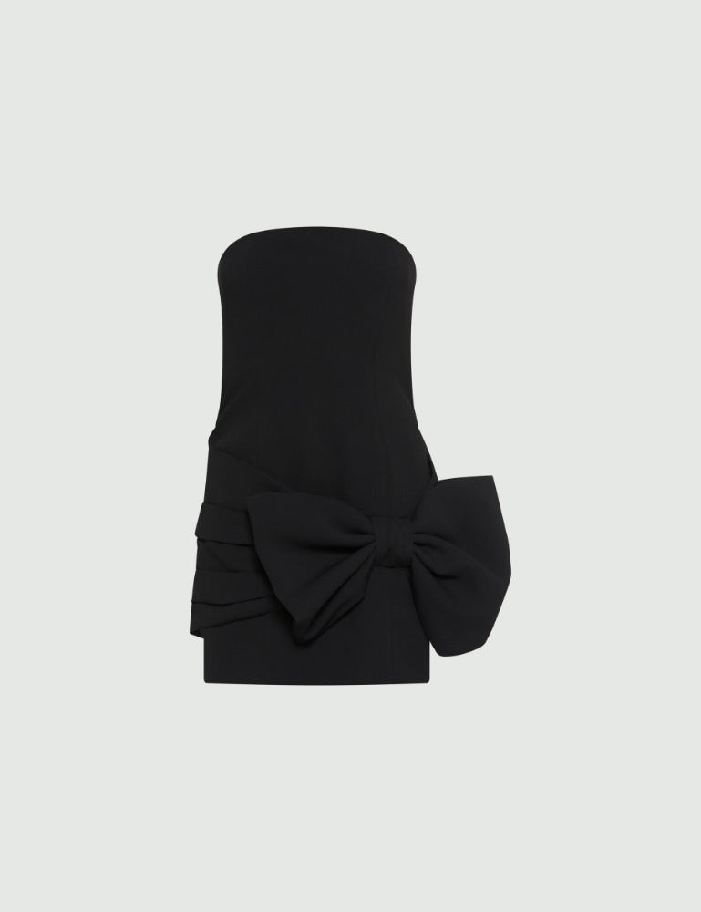 Bow-detail envers satin bustier dress - Marella
