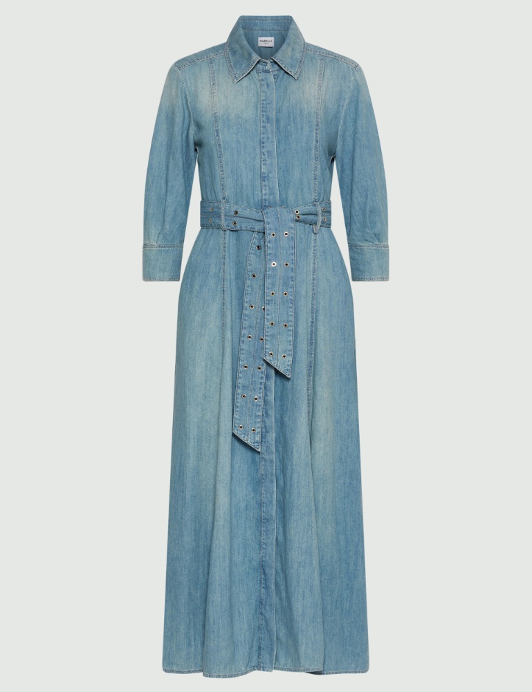 Robe-chemise longue en denim fluide - Marella