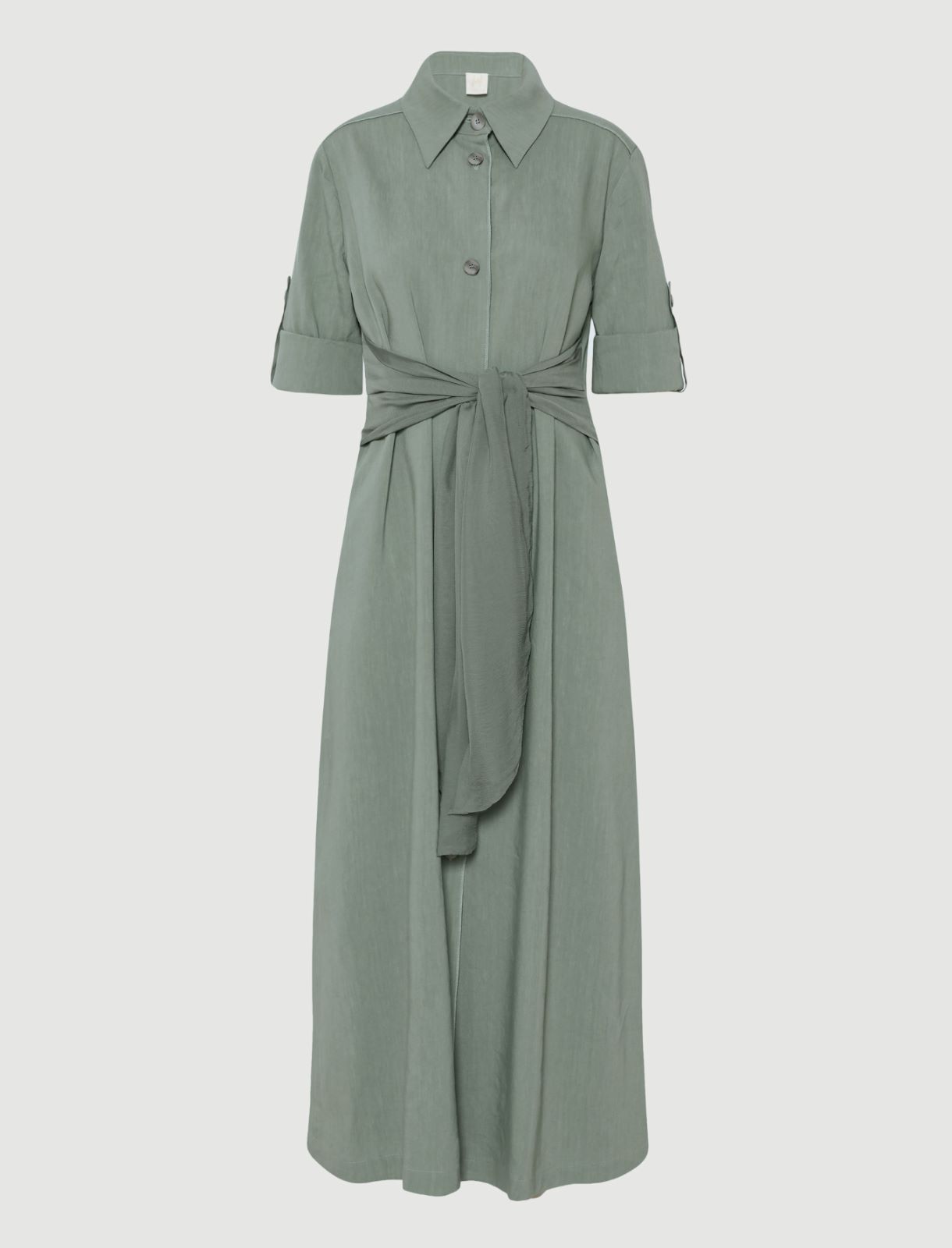 Chemisier in lino e viscosa stretch - VERDE - Marella