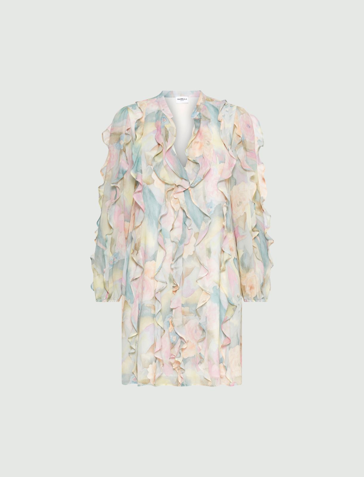 Abito in georgette stampata - AZZURRO - Marella