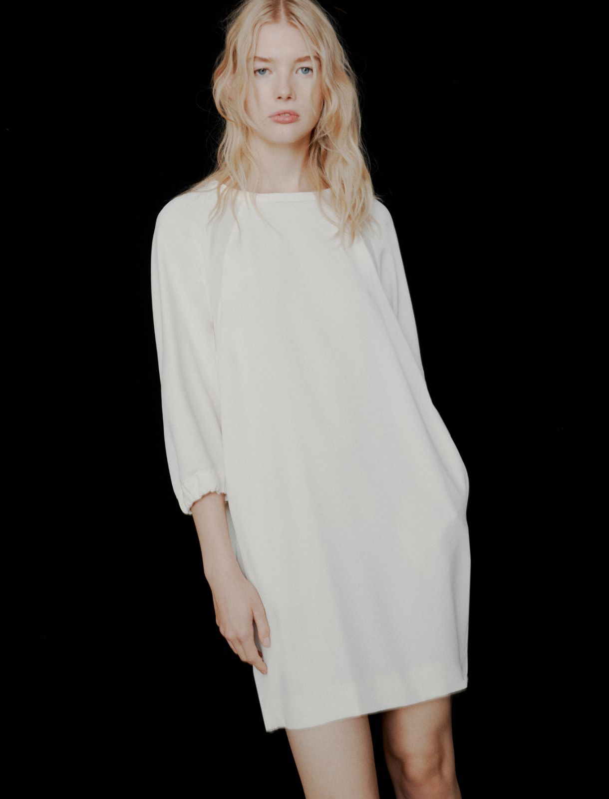 Kleid aus Envers-Satin-Crêpe und Georgette - WOLLWEIB - Marella - 4