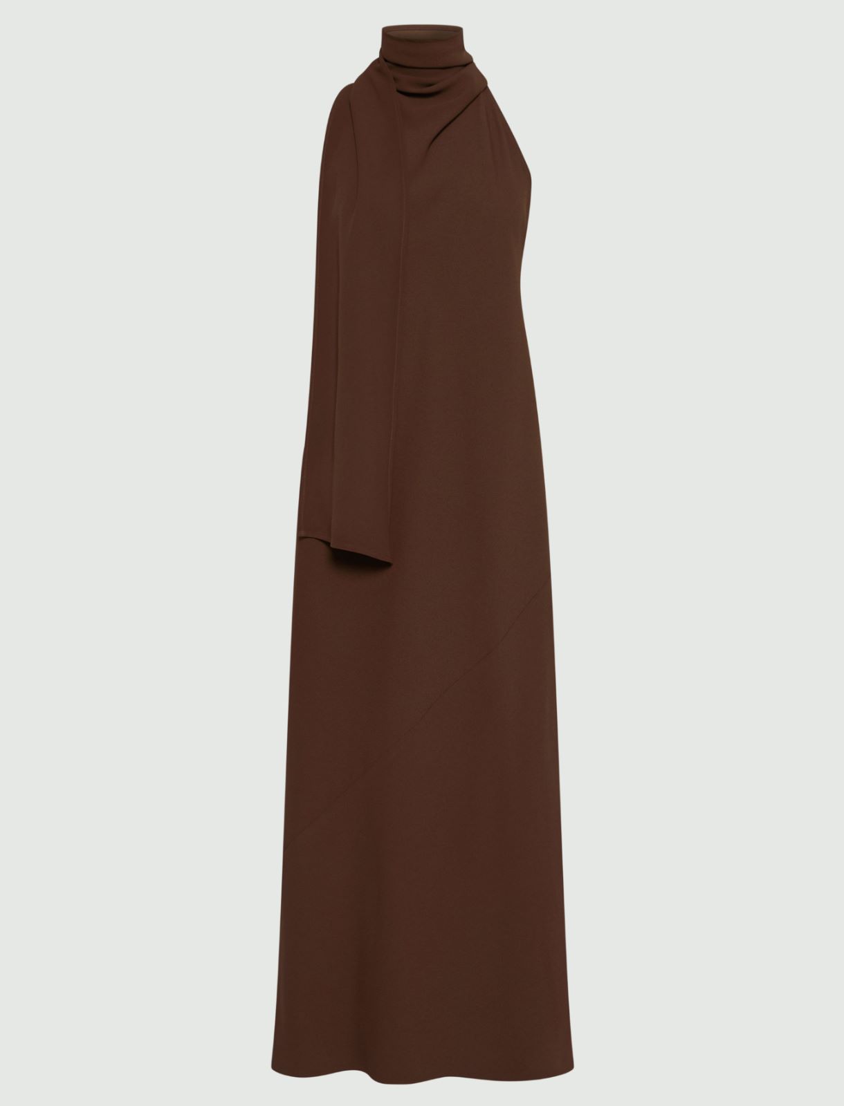 Abito longuette in envers satin - MARRONE - Marella