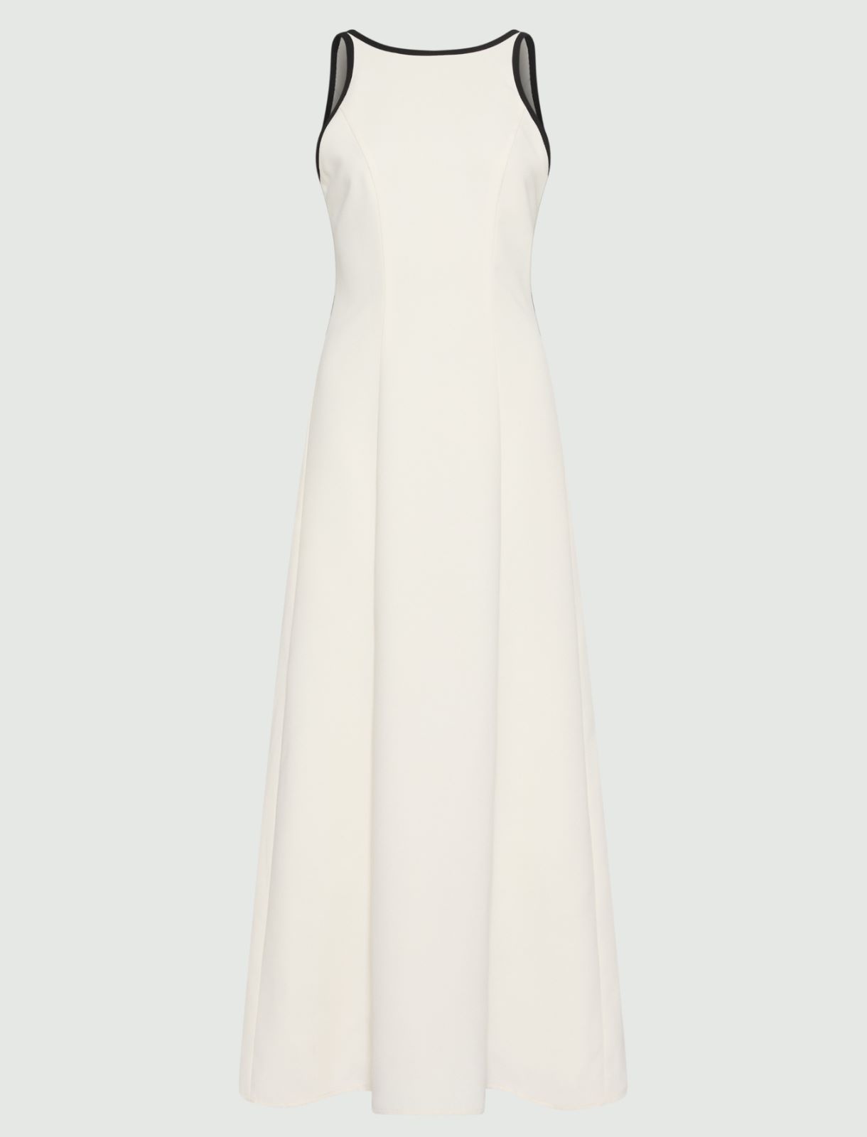 Envers satin backless dress - Wool white - Marella