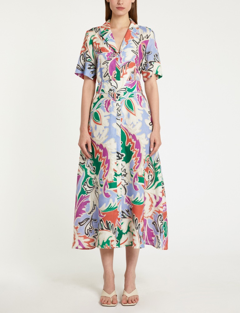 Printed linen shirt dress - Marella