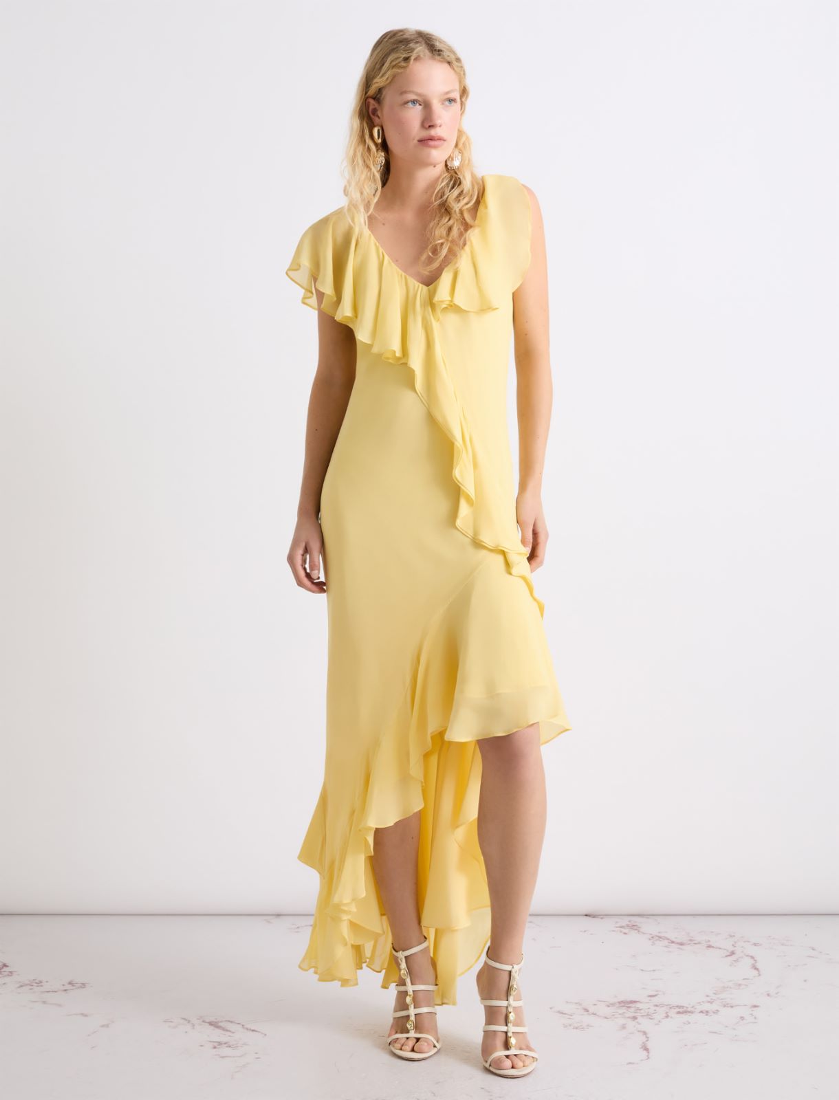 Ruffle dress - YELLOW - Marella - 2