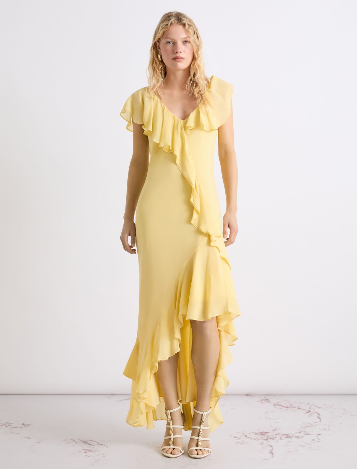 Ruffle dress - YELLOW - Marella - 4