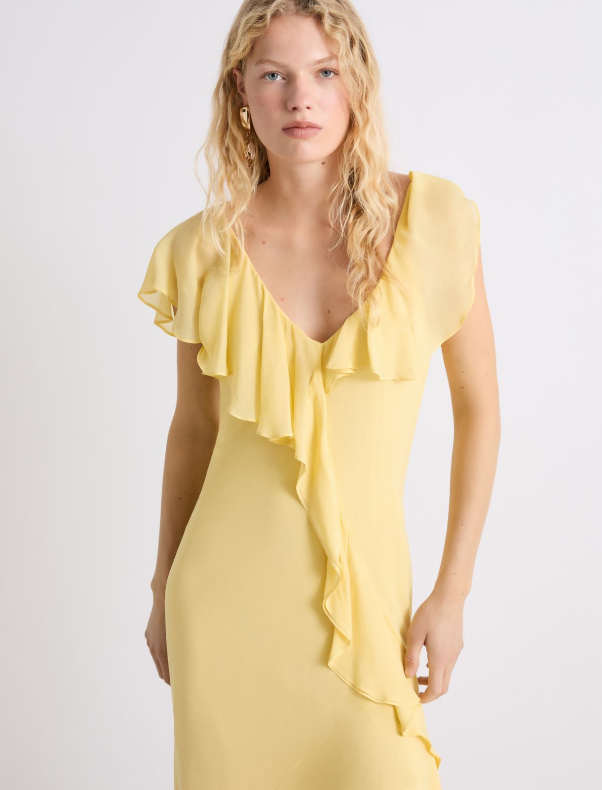 Ruffle dress - YELLOW - Marella - 5