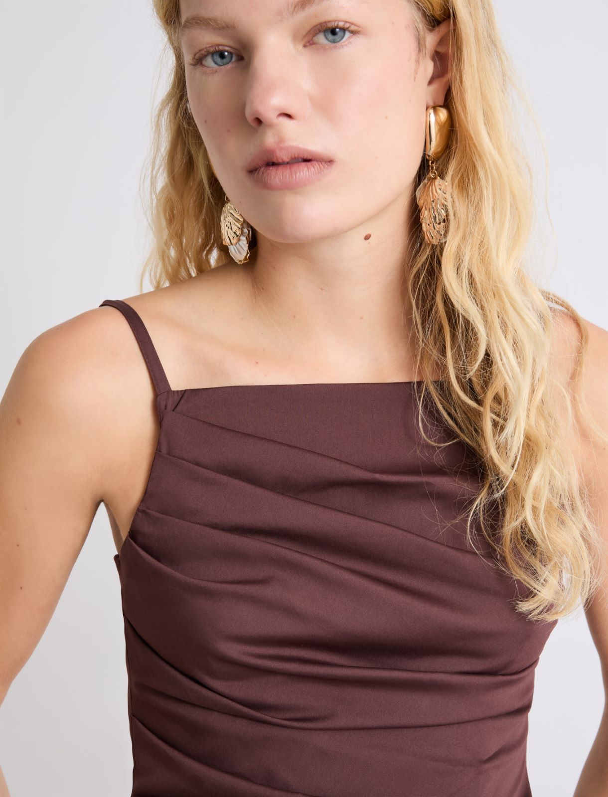 Etuikleid aus Stretch-Popeline - BRAUN - Marella - 5