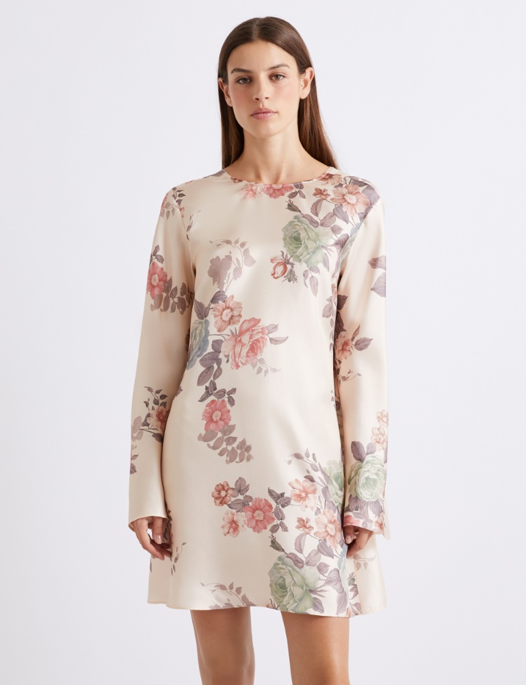 Flared silk twill dress - Marella