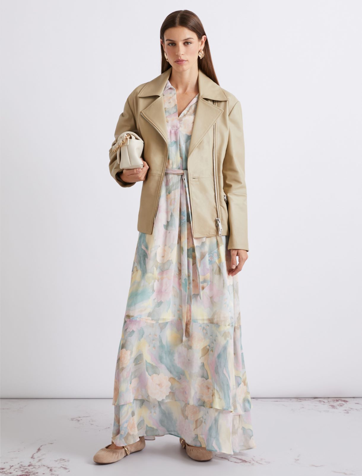 Long printed georgette dress - LIGHT BLUE - Marella - 2