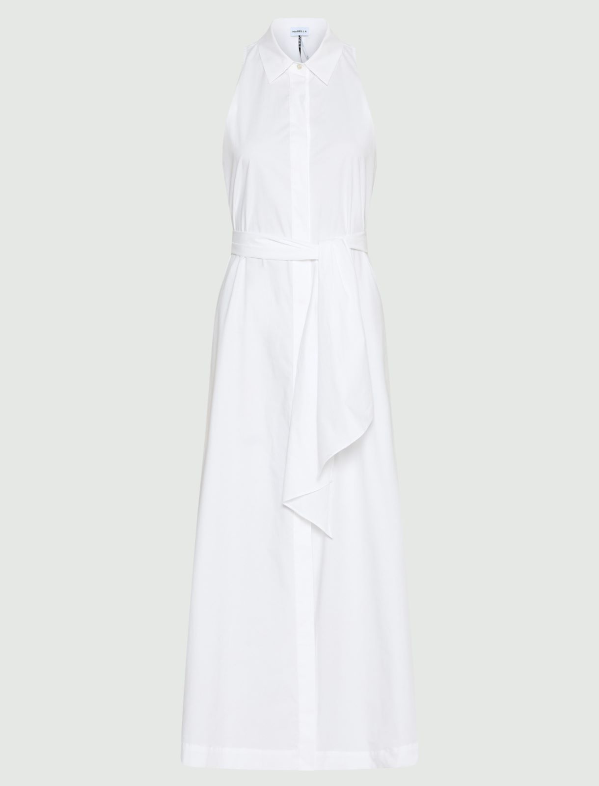 Ausgestelltes Kleid aus Popeline - WEISS - Marella