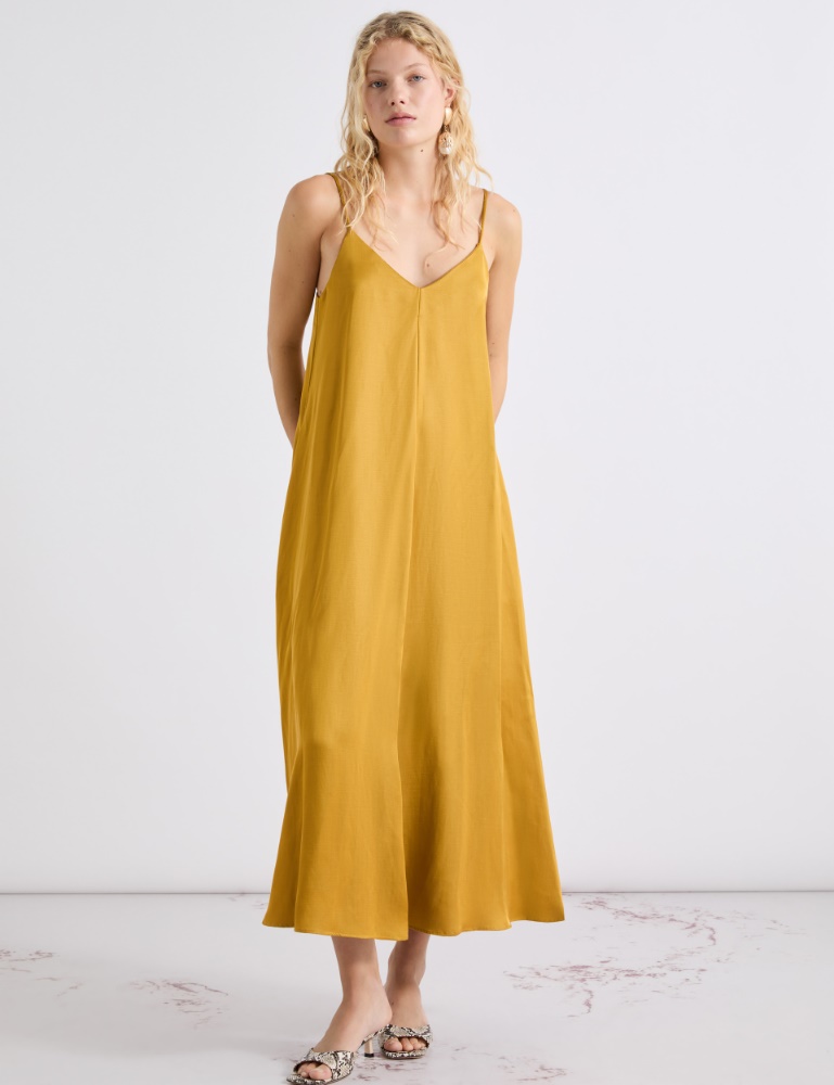 Linen-blend gabardine slip dress - Marella