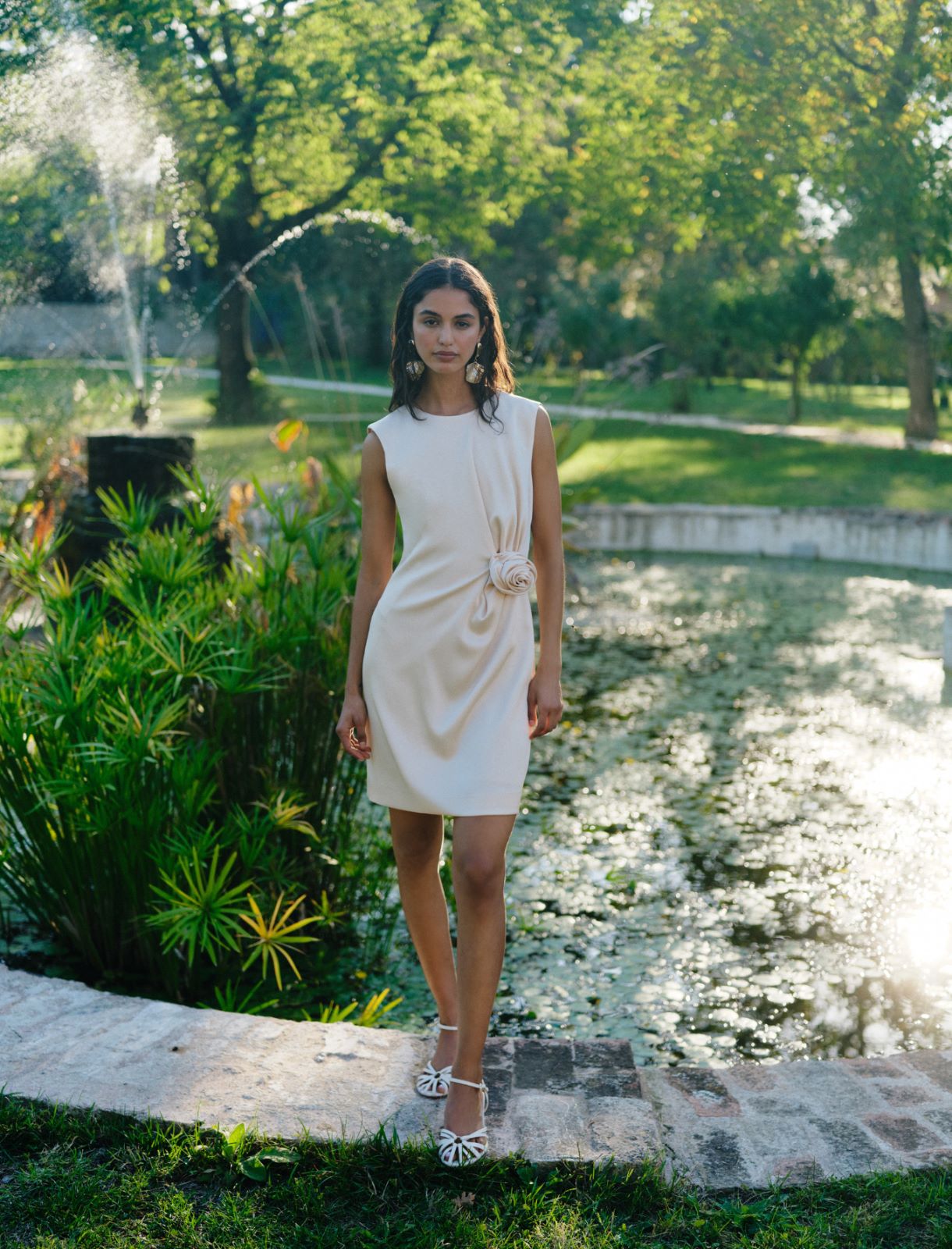 Sleeveless satin dress - POWDER - Marella - 2