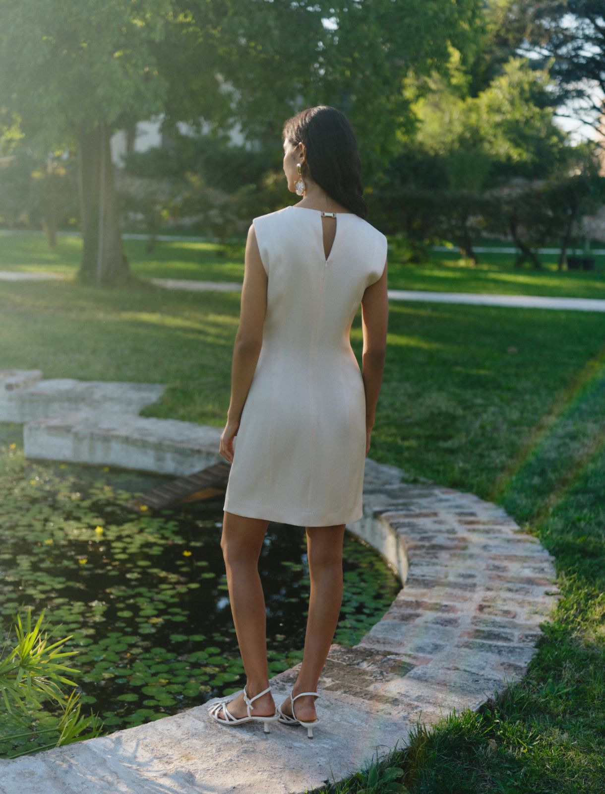 Sleeveless satin dress - POWDER - Marella - 3