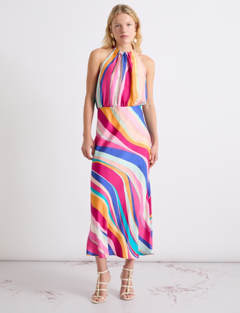 Langes Kleid aus Seidentwill - Marella