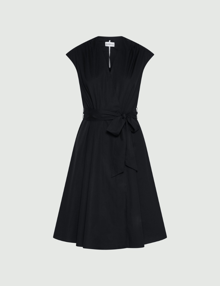 Wickelkleid aus Popeline mit Gürtel - Marella